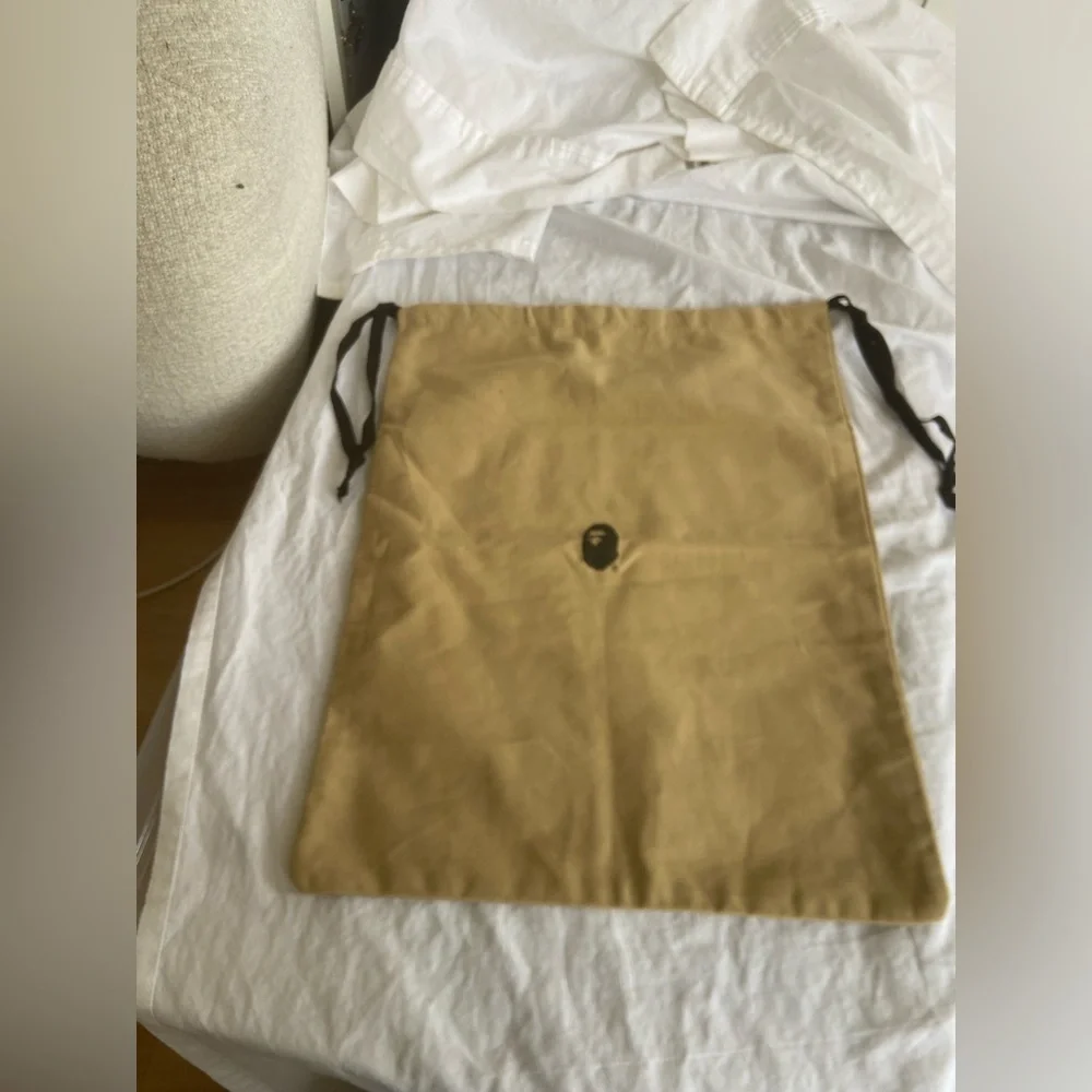Bape Beige Color Ape Head Dust Bag